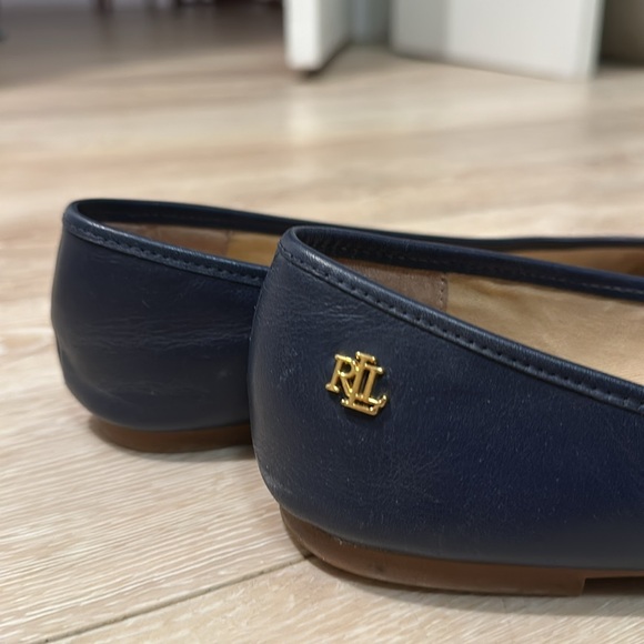 Ralph Lauren Navy Flats - Picture 3 of 4